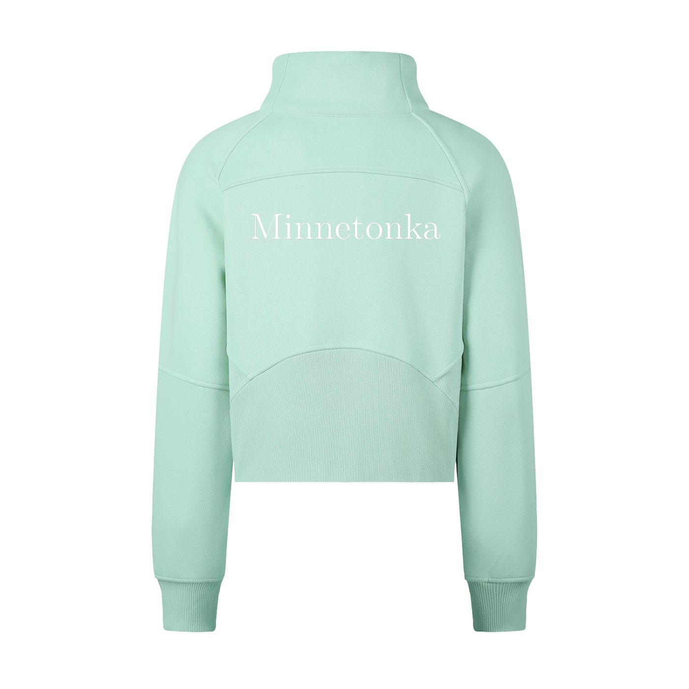 Essentials Navy Cropped Half-Zip Sweatshirt- MYC