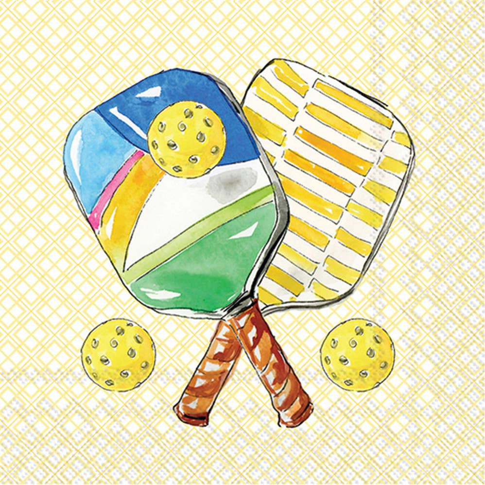 Paper Cocktail Napkins 20ct Pickleball Pair Rosanne Beck