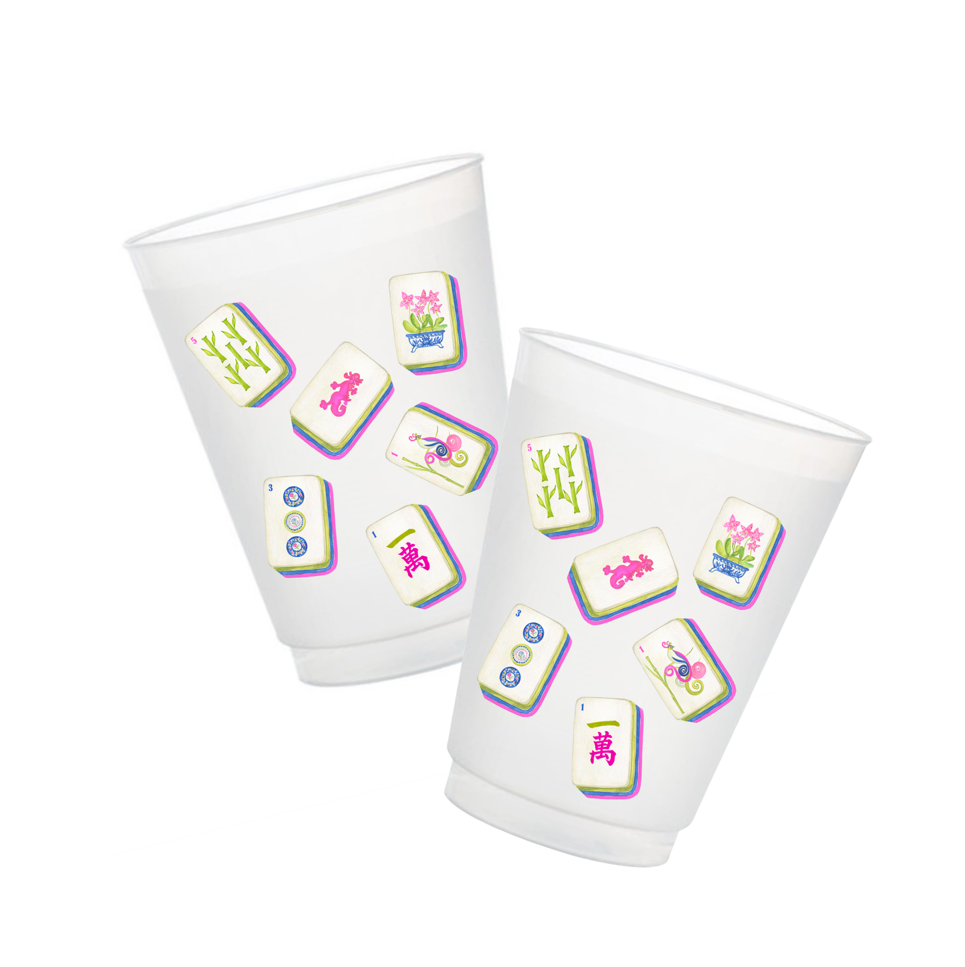 Mahjong Shatterproof Cups