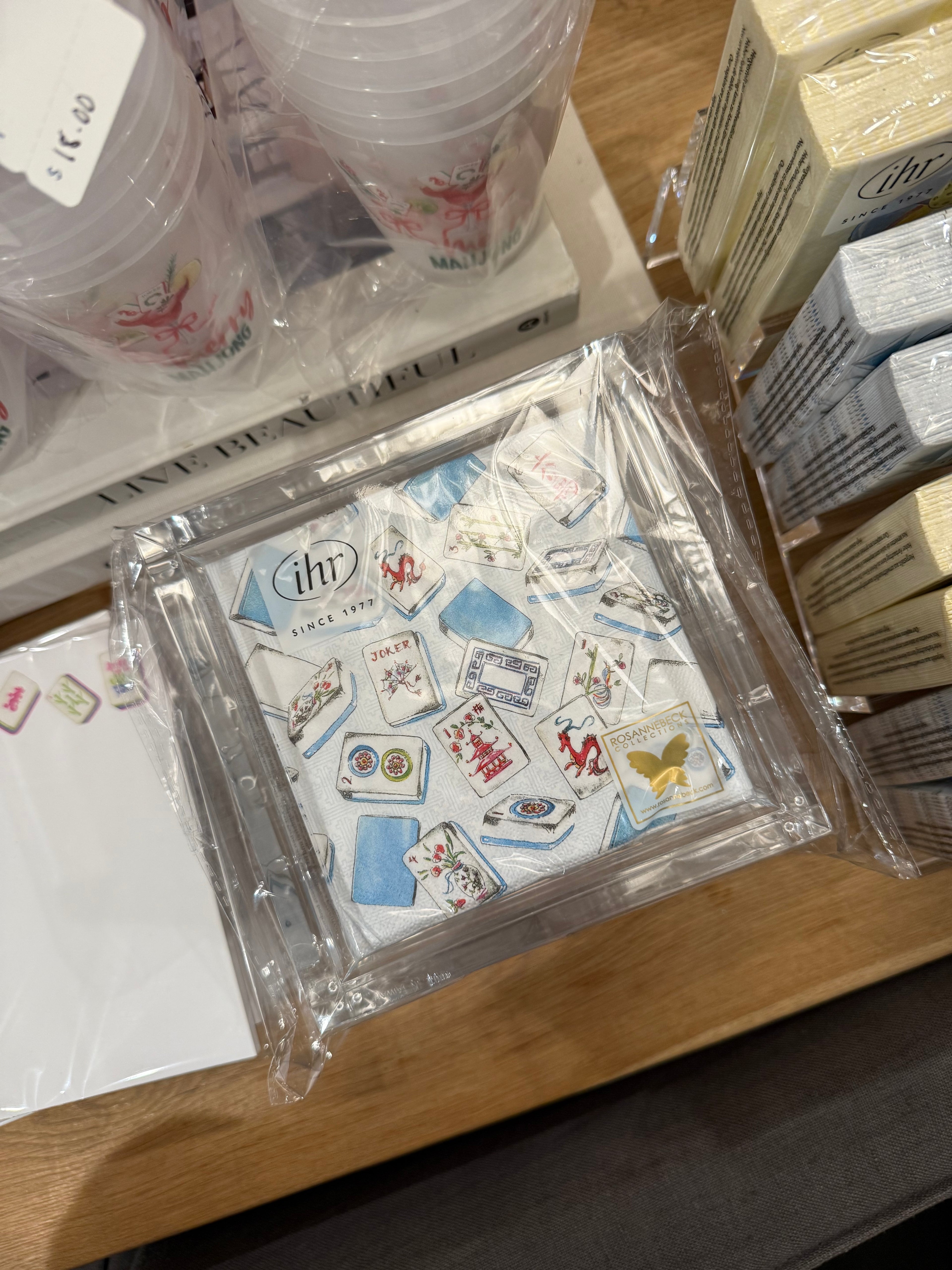 Napkin in Acrylic Holder Set